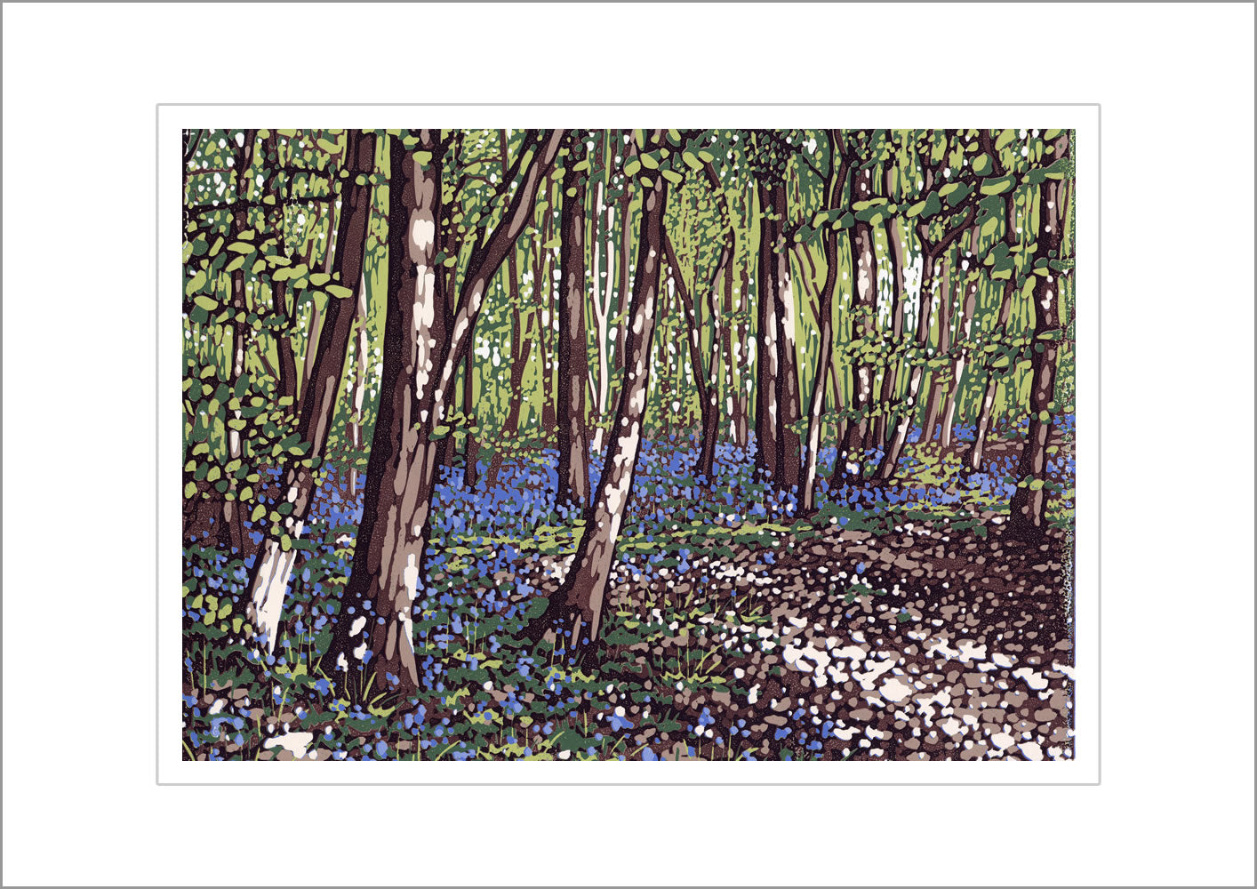 Bluebells and Sunlight reproduction