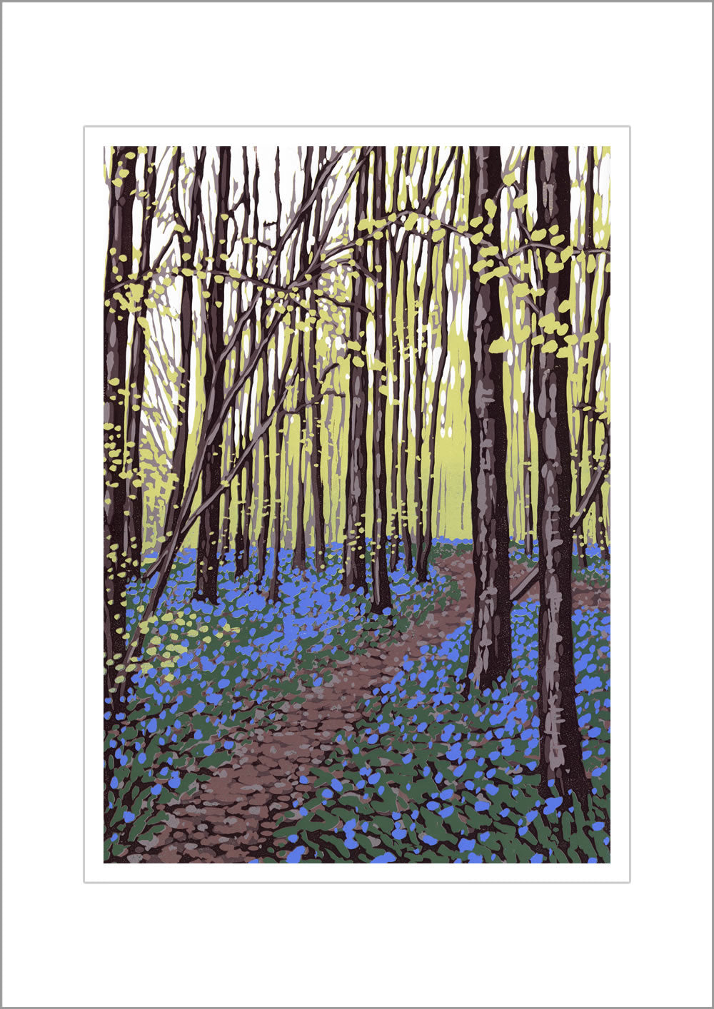 New Leaves and Bluebells reproduction