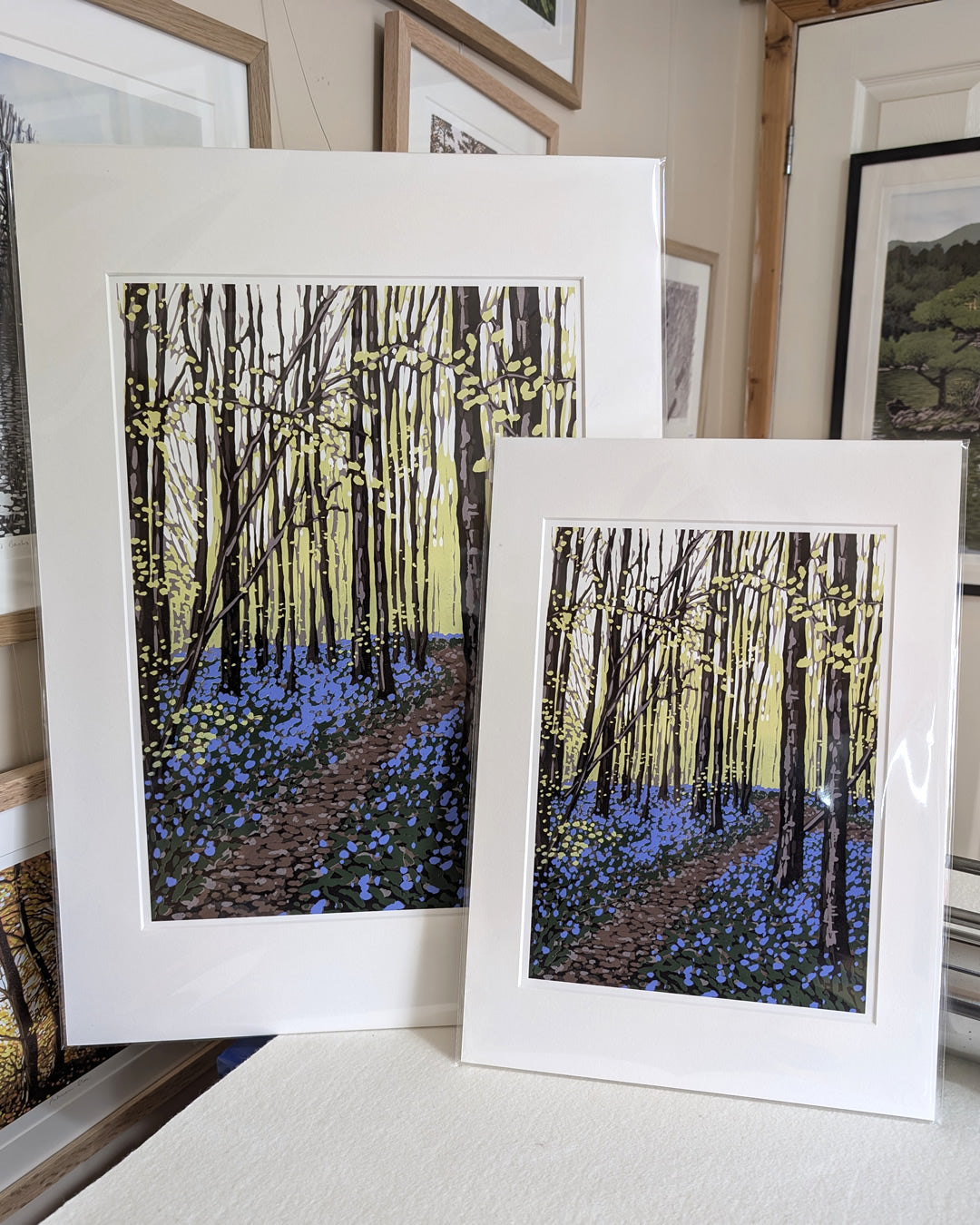 New Leaves and Bluebells reproduction