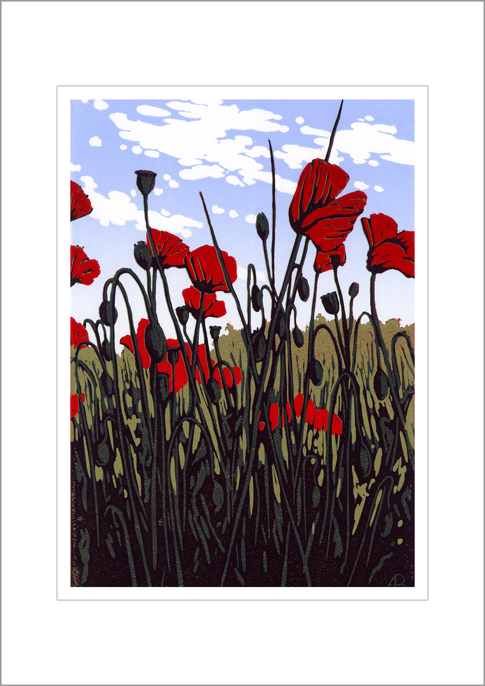 Roadside Poppies reproduction
