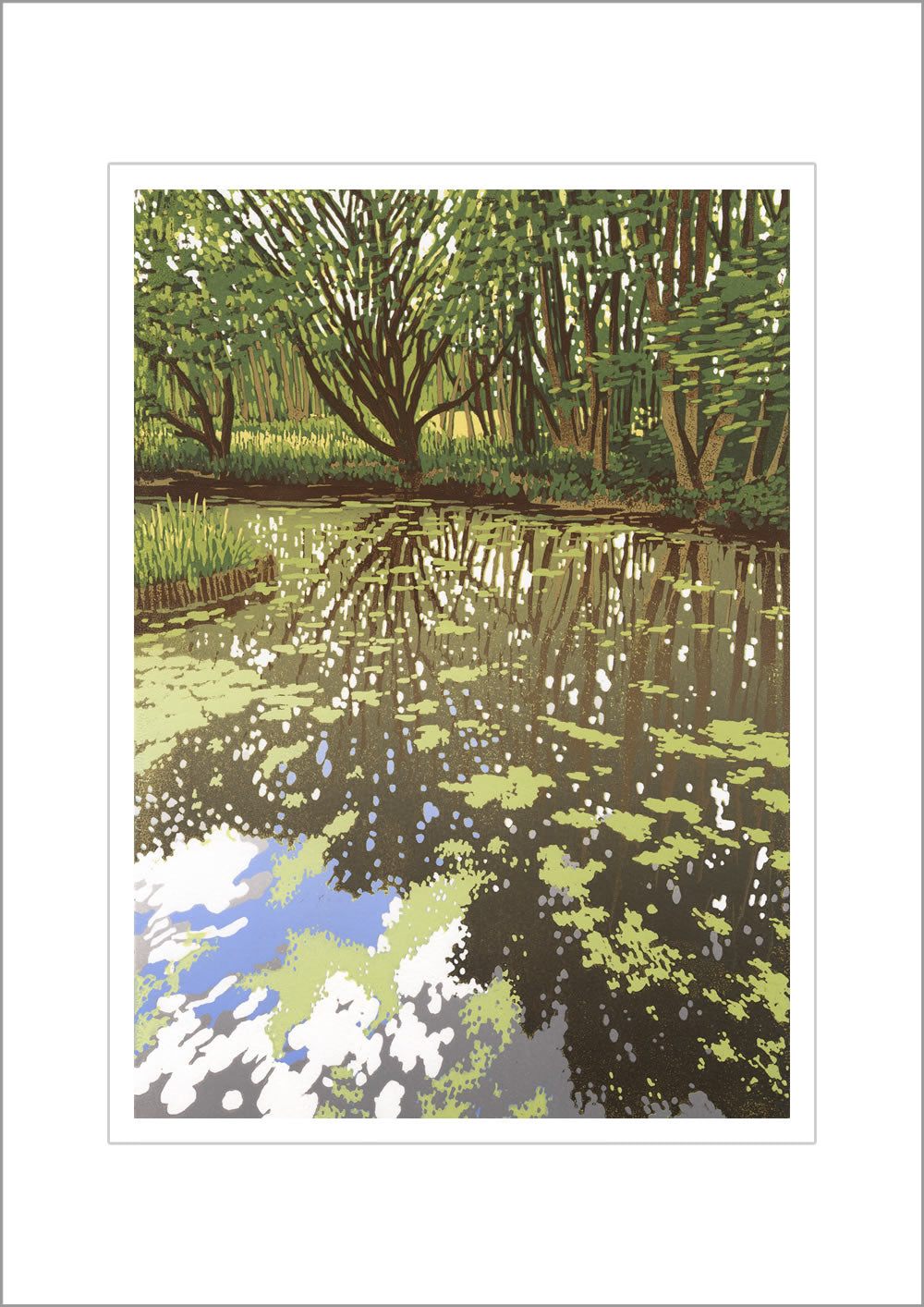 Summer Woodland Pond reproduction