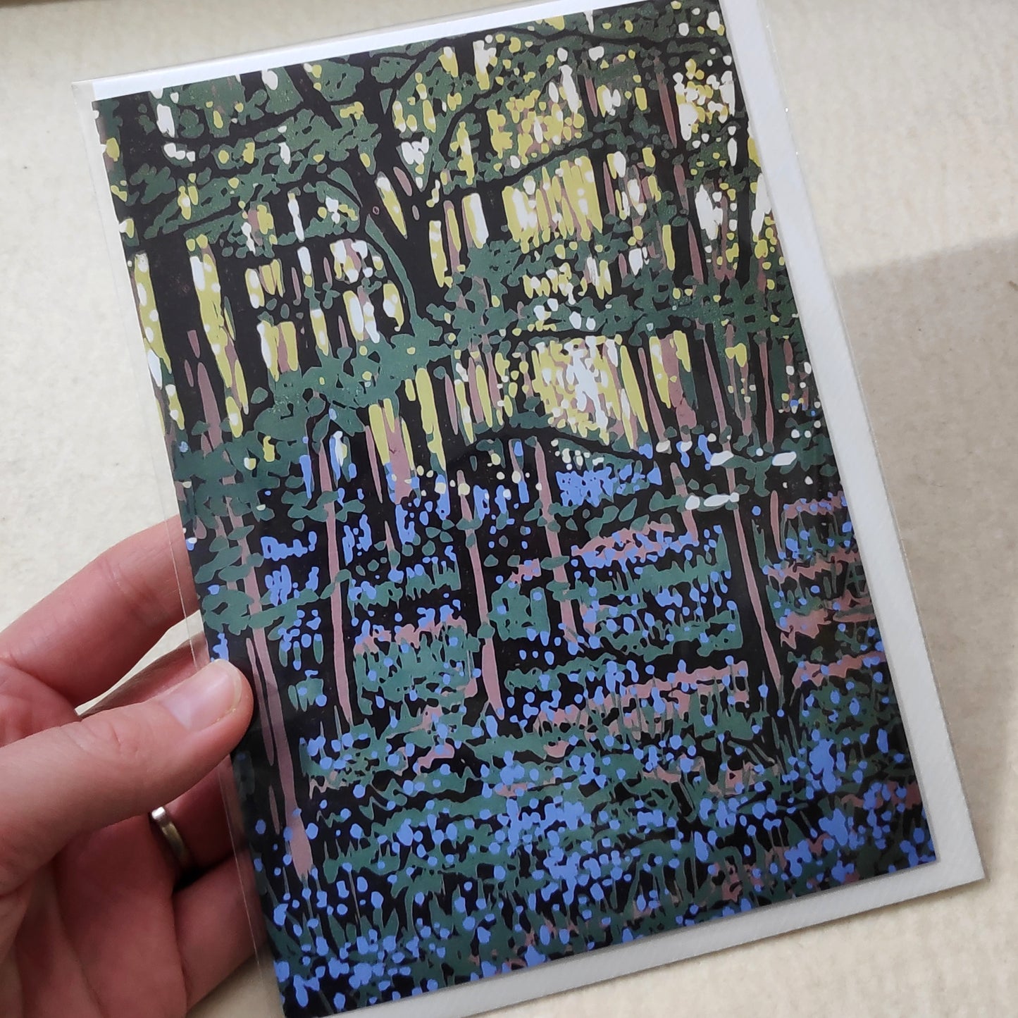 Bluebells in Shade card