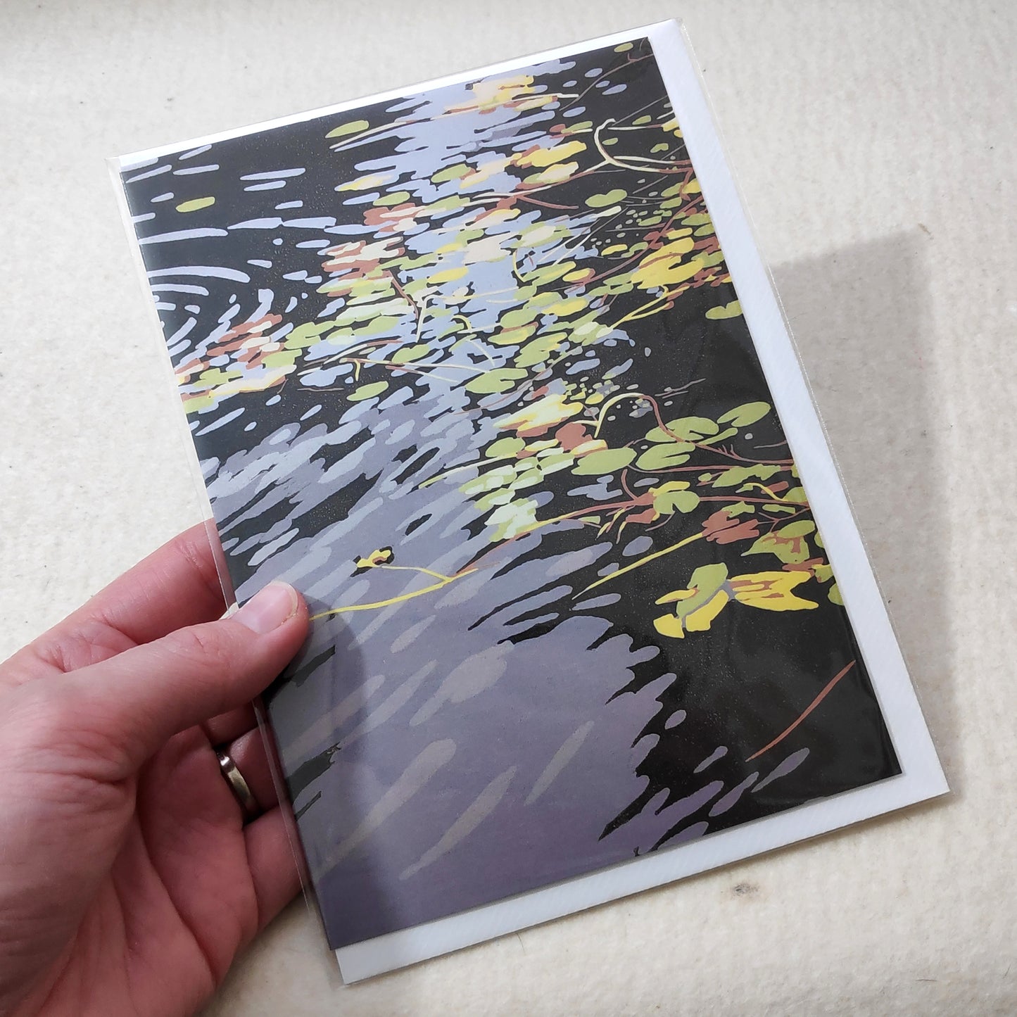 Lilies and Ripples card