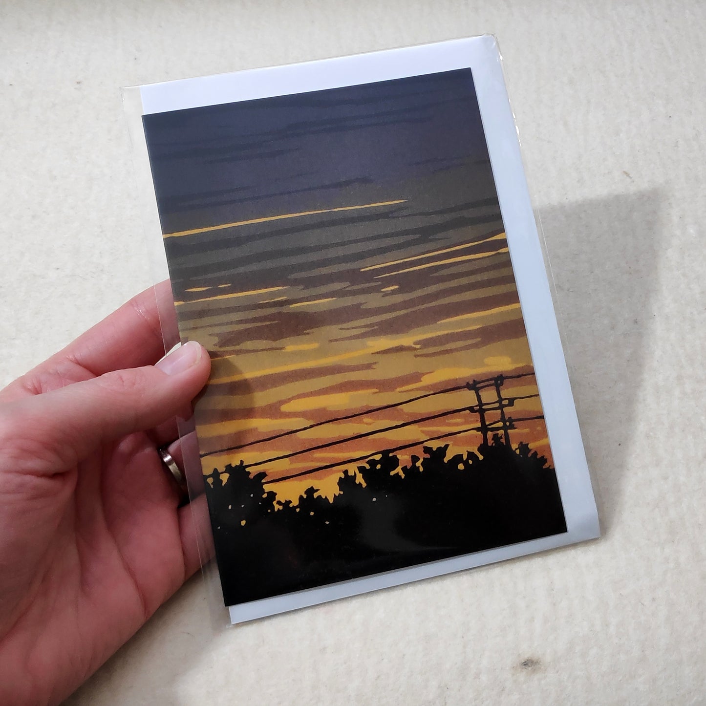 October Sunset card