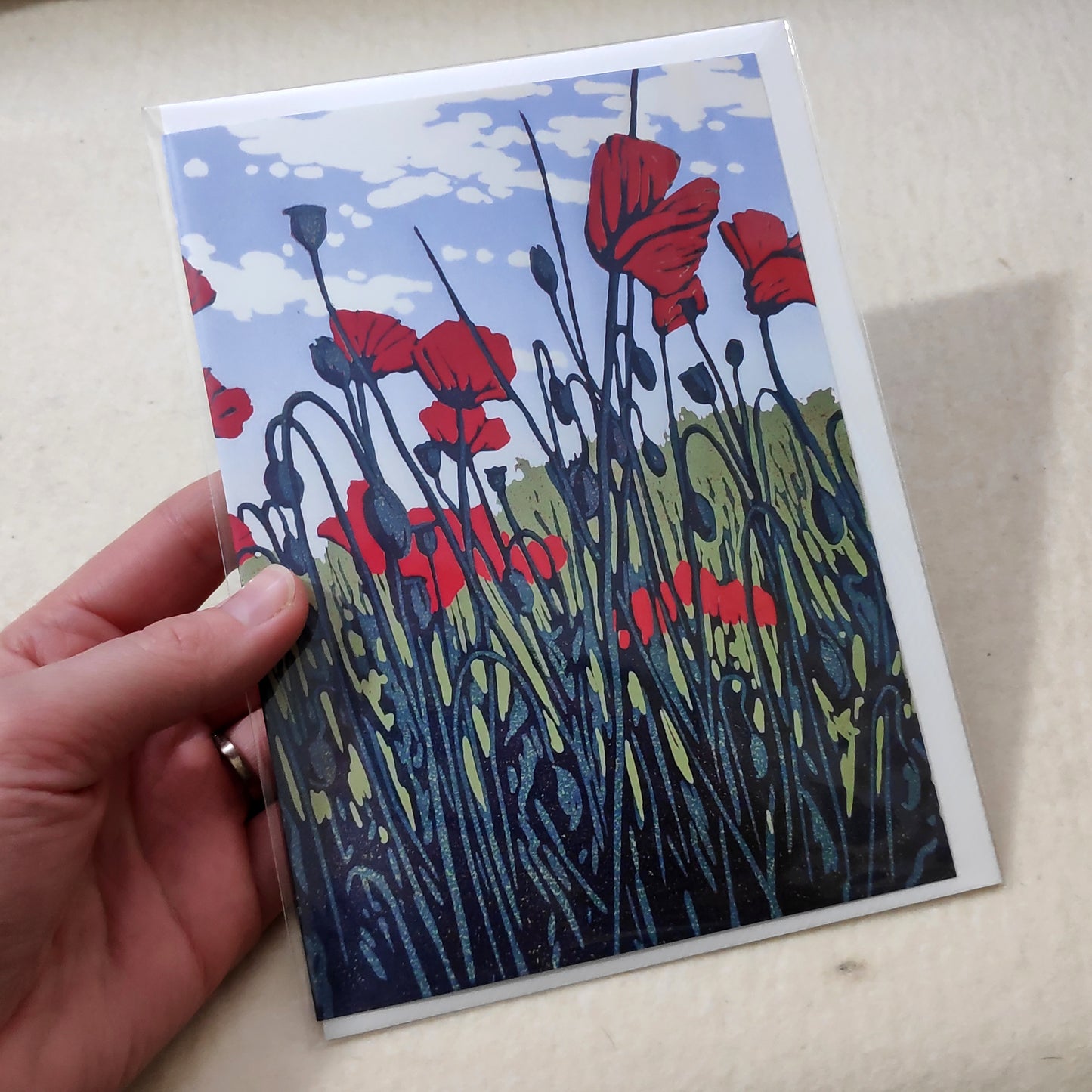 Roadside Poppies card