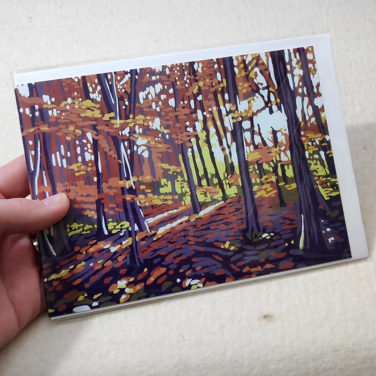 Stoke Wood in Autumn card