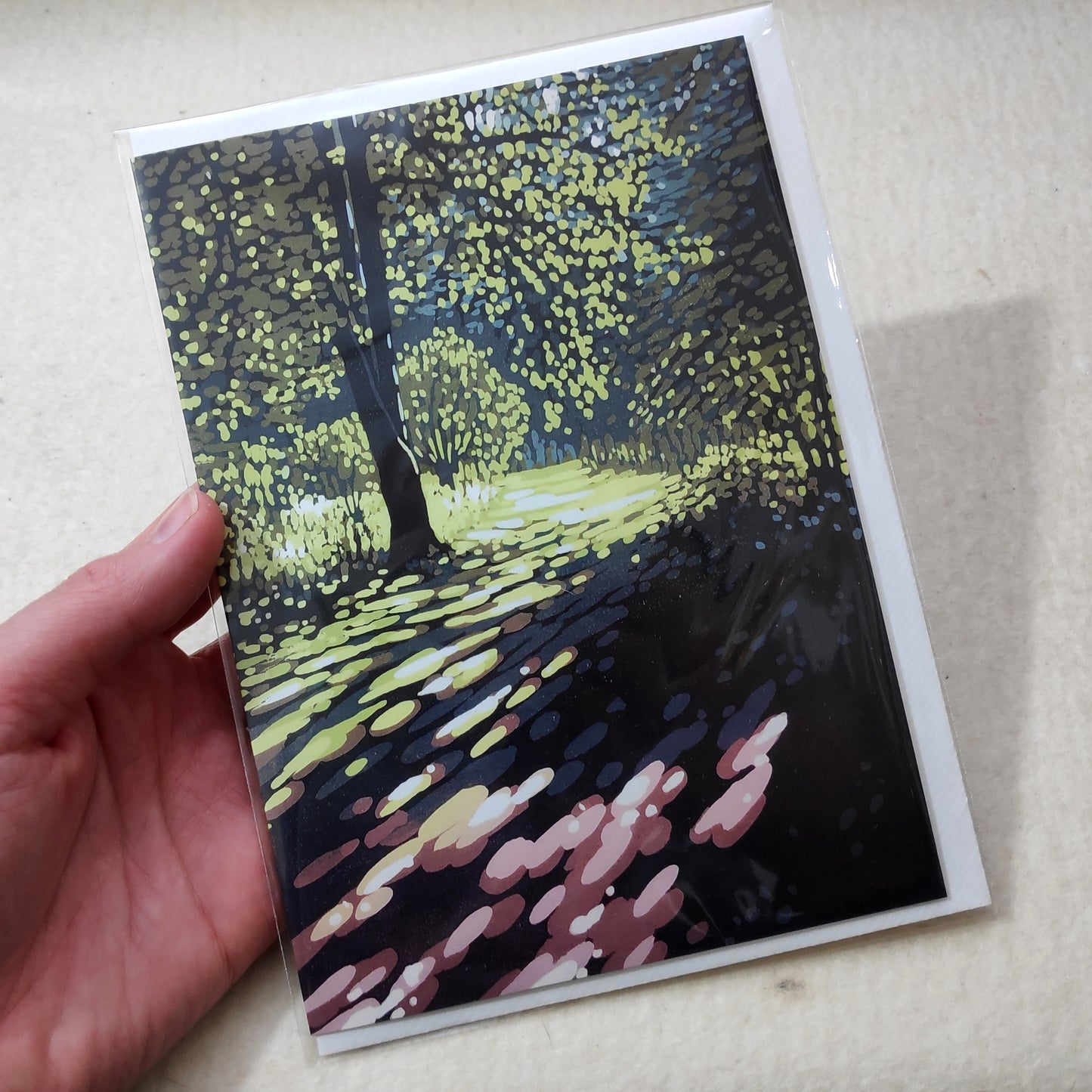 Summer Tree Glow card