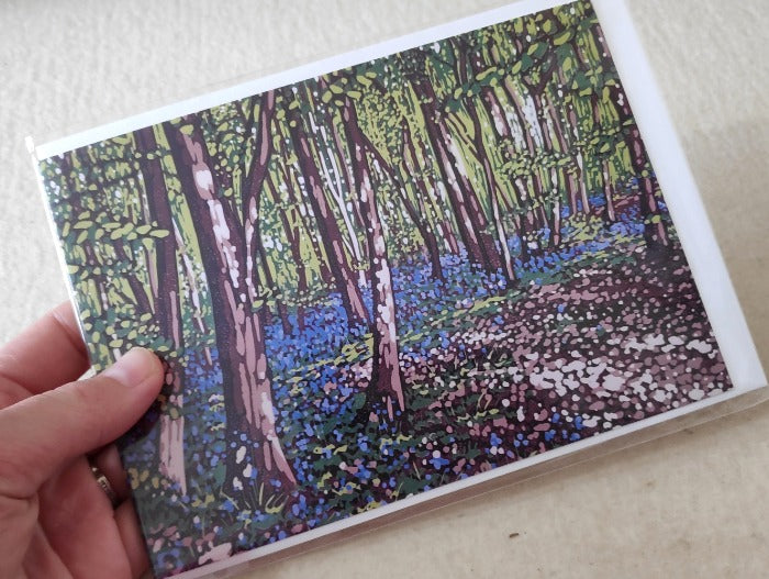 Bluebells and Sunlight card