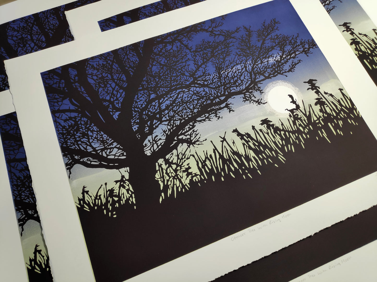 Otmoor Tree With Rising Moon