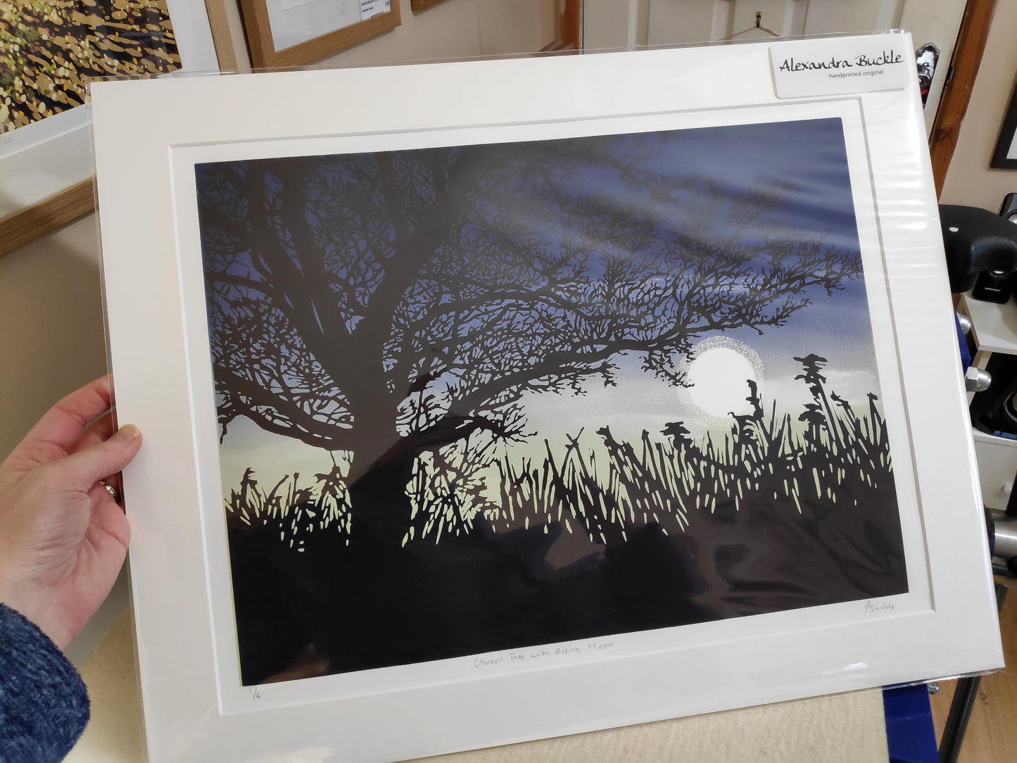 Otmoor Tree With Rising Moon