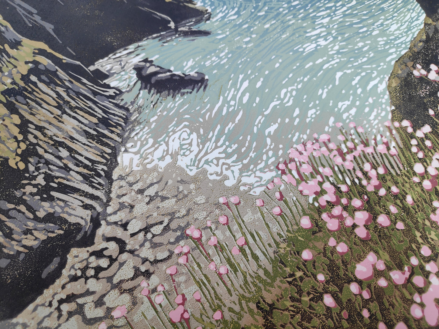 Sea Pinks and Cliffs